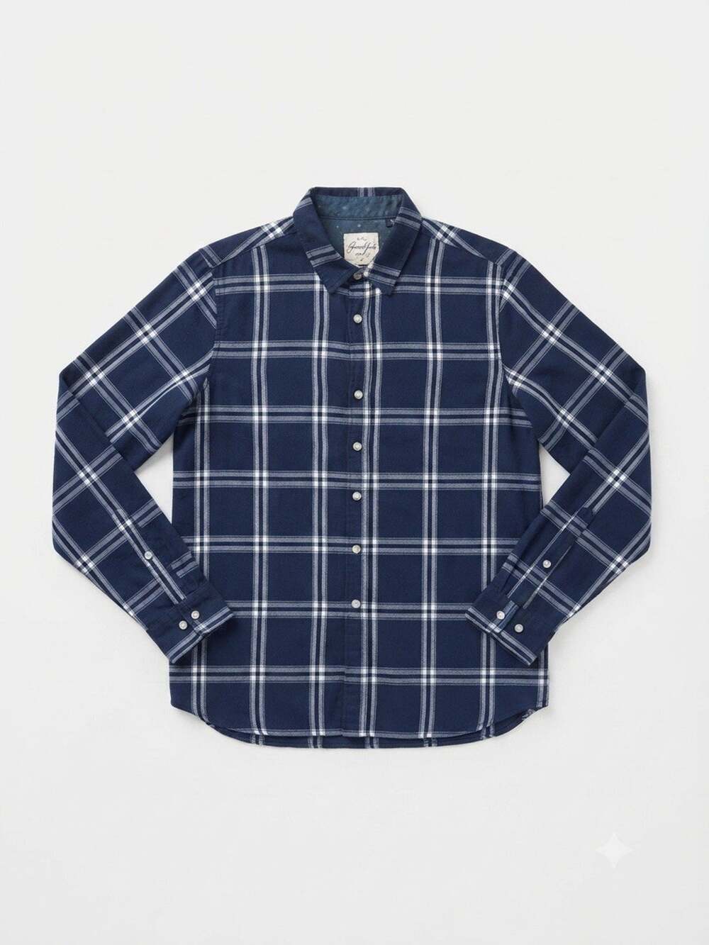 Jachs Girlfriend Blue Plaid Shirt Women Size M Long Sleeve Button Down Flannel
